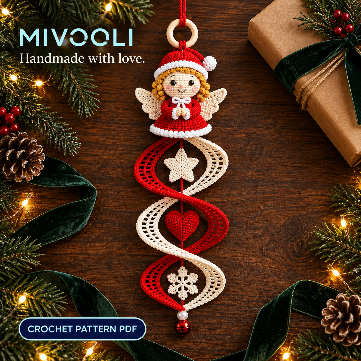 Christmas Angel Wind Spinner Crochet Pattern PDF