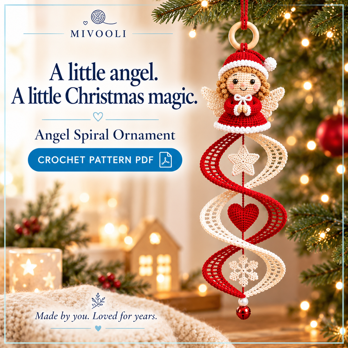 Christmas Angel Wind Spinner Crochet Pattern PDF