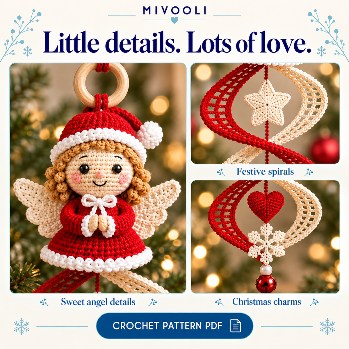 Christmas Angel Wind Spinner Crochet Pattern PDF