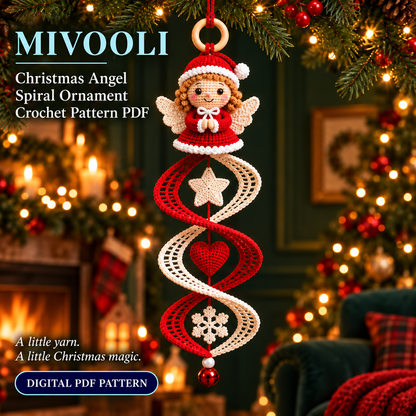 Christmas Angel Wind Spinner Crochet Pattern PDF