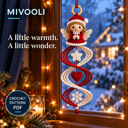 Christmas Angel Wind Spinner Crochet Pattern PDF