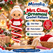 10 Christmas Spiral Ornament Crochet Patterns PDF
