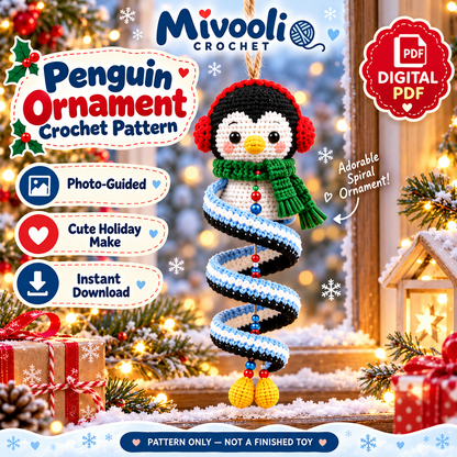 10 Christmas Spiral Ornament Crochet Patterns PDF