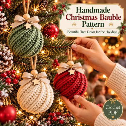 Christmas Bauble Crochet Pattern PDF