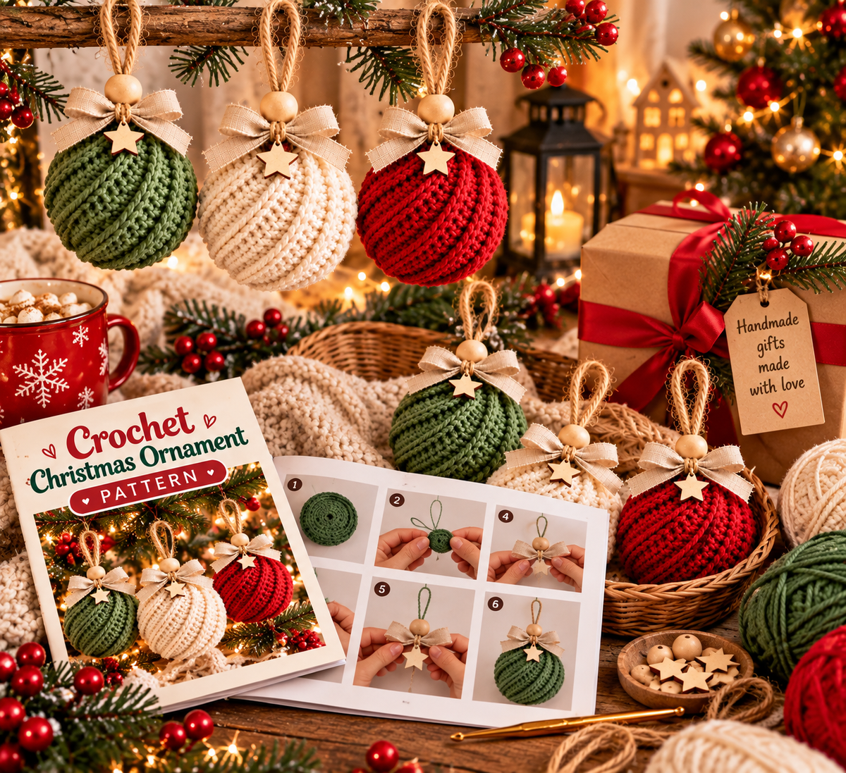 Christmas Bauble Crochet Pattern PDF