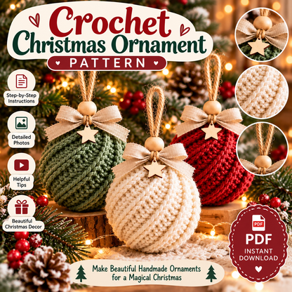 Christmas Bauble Crochet Pattern PDF