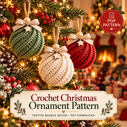 Christmas Bauble Crochet Pattern PDF